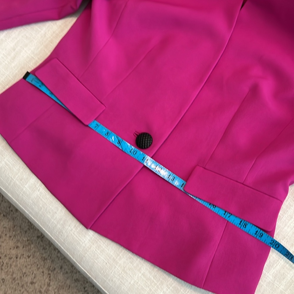 Kasper Fuchsia Collarless Blazer - Picture 8 of 10